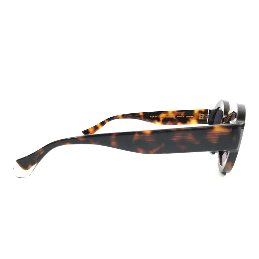 Gigi Studios Sunglasses COSIMA 6867/2 Dark Tortoise Oval Frames with Gray Lenses